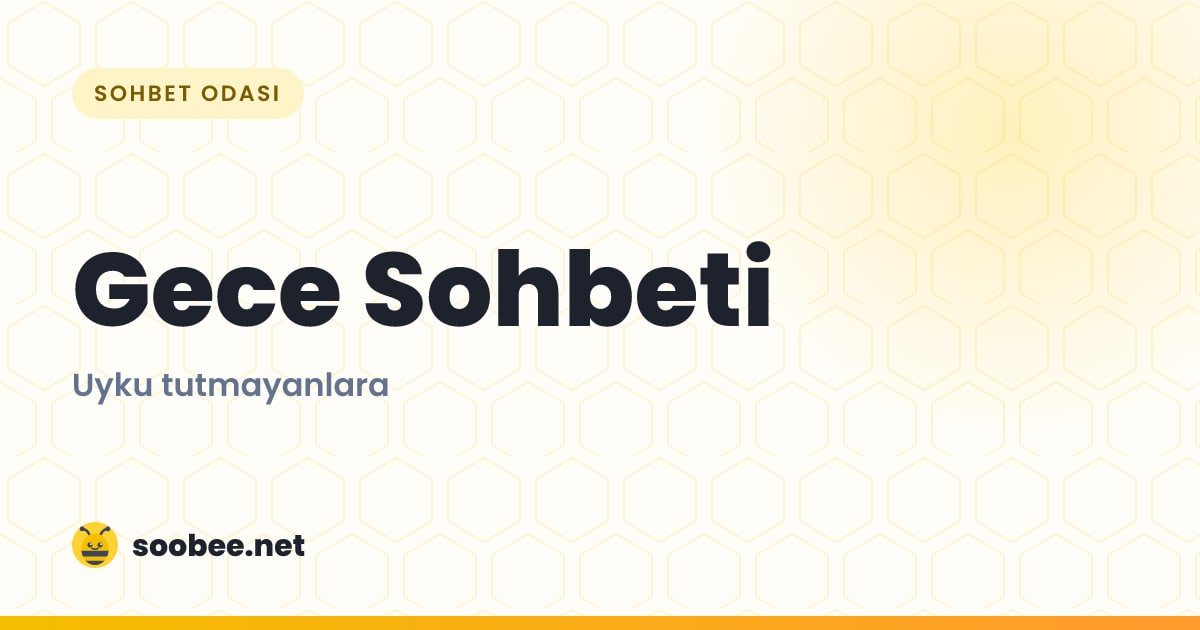Gece Sohbeti — oda görseli
