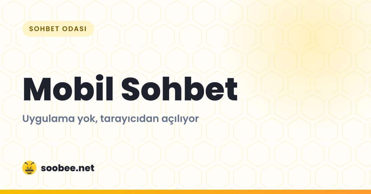 Mobil Sohbet — oda görseli