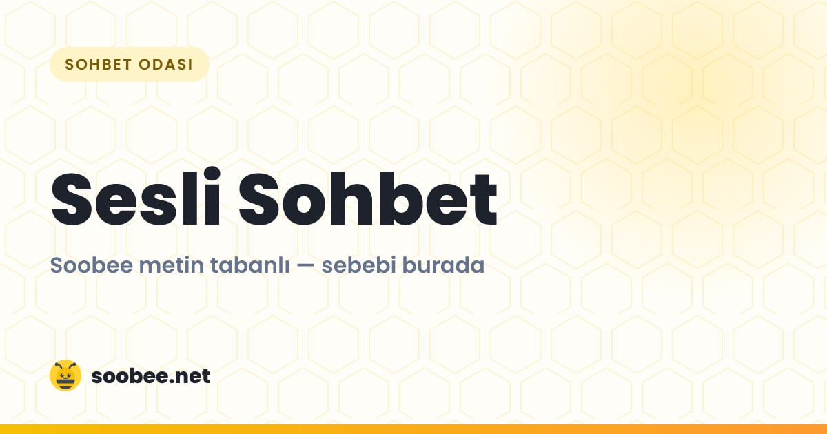 Sesli Sohbet — oda görseli