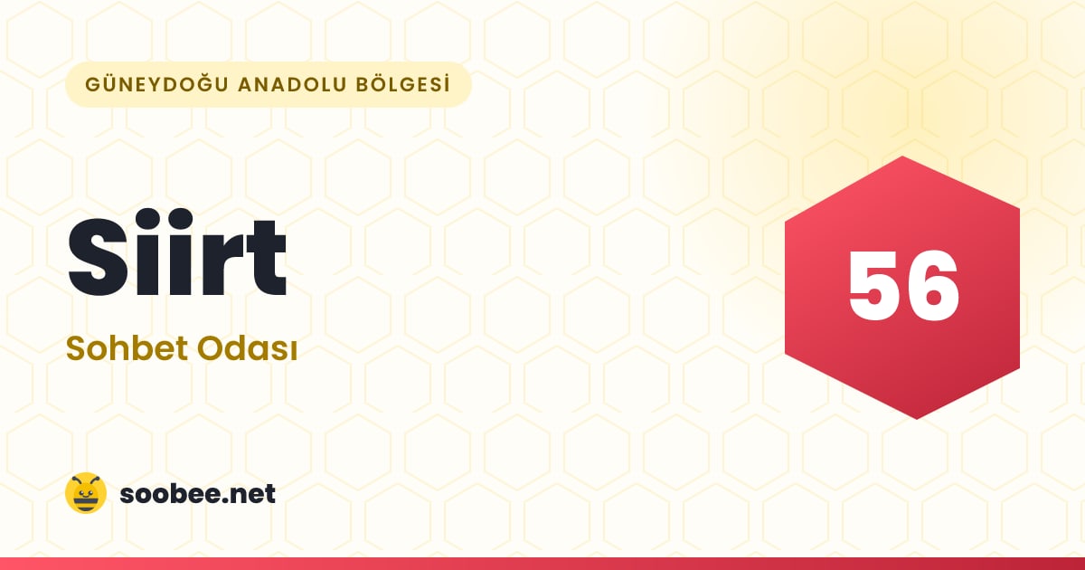 Siirt Sohbet — oda görseli